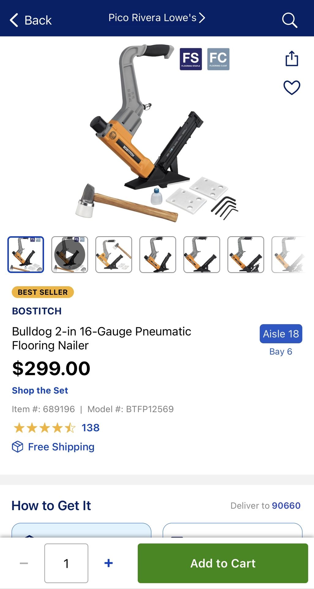 BOSTITCH Flooring Hammer