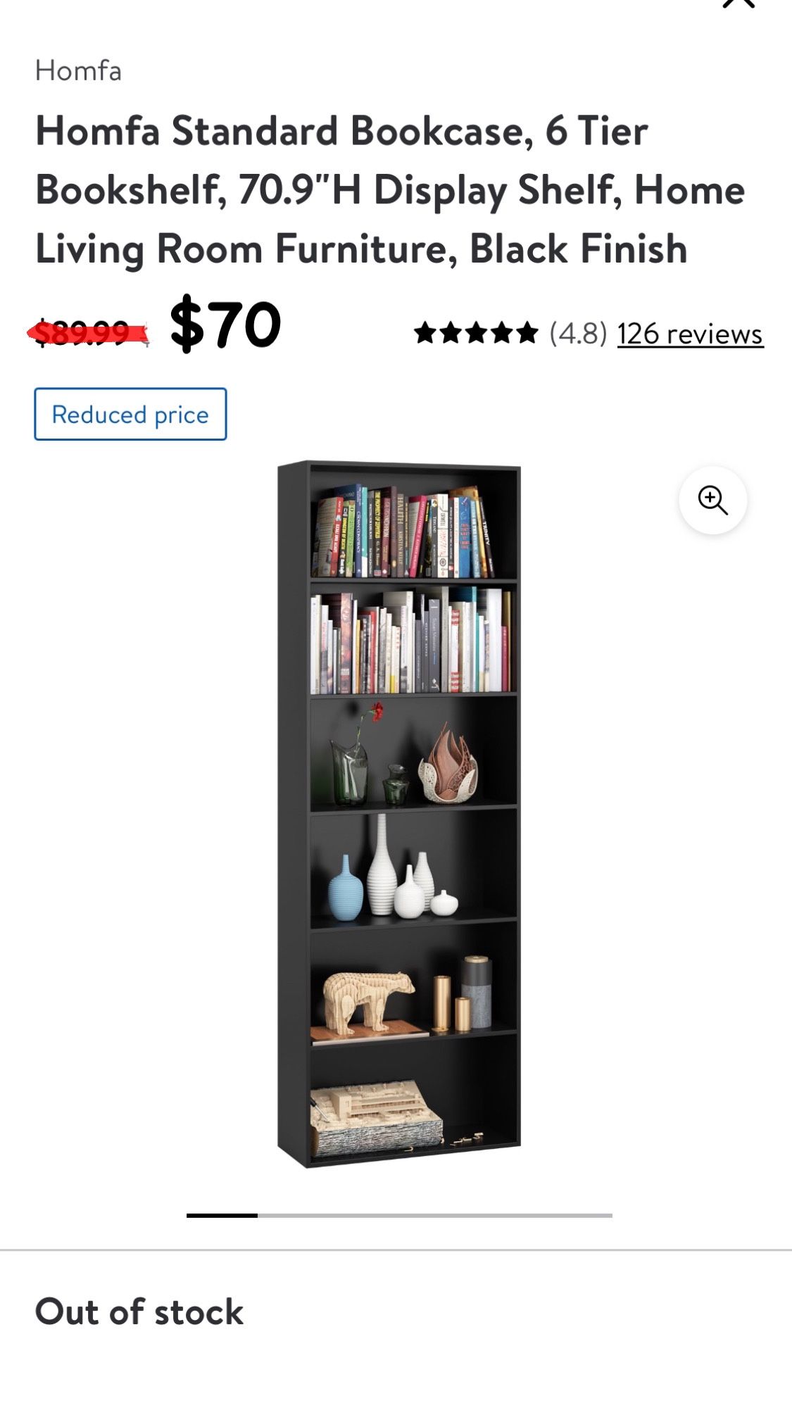 Black Modern Bookcase