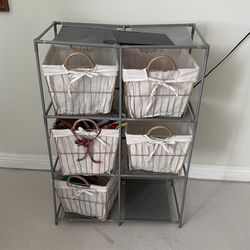 Shelving Unit With Baskets 