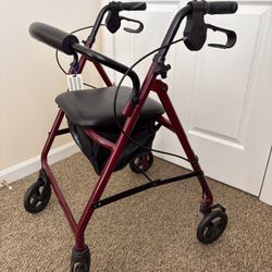Medline Rollator Walker With Seat