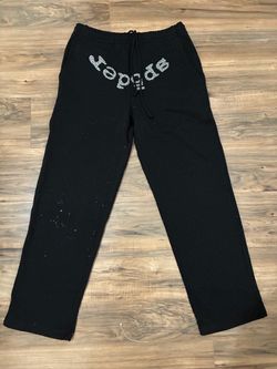 Rhinestone spider sweatpants