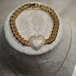 Heart Bracelet 14k Gold Laminated High quality 28$