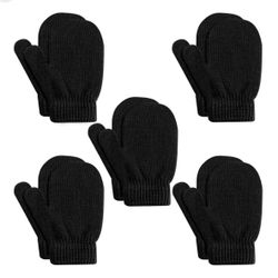 1-4 years Toddler Mittens Baby Mittens Toddler Gloves Warm Newborn Mittens Black