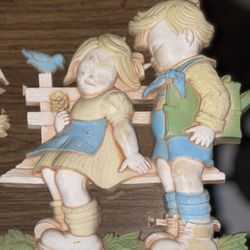 1972 Homco Dart Ind. Pair Of 10x10 Boy/ Girl