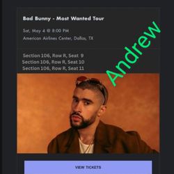 Bad Bunny Tickets For Sale | May 4th