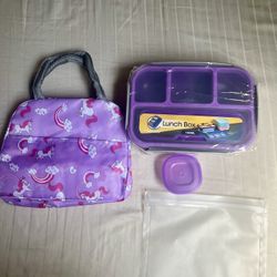 Brand New Baby Girl Lunch Box And Bag 