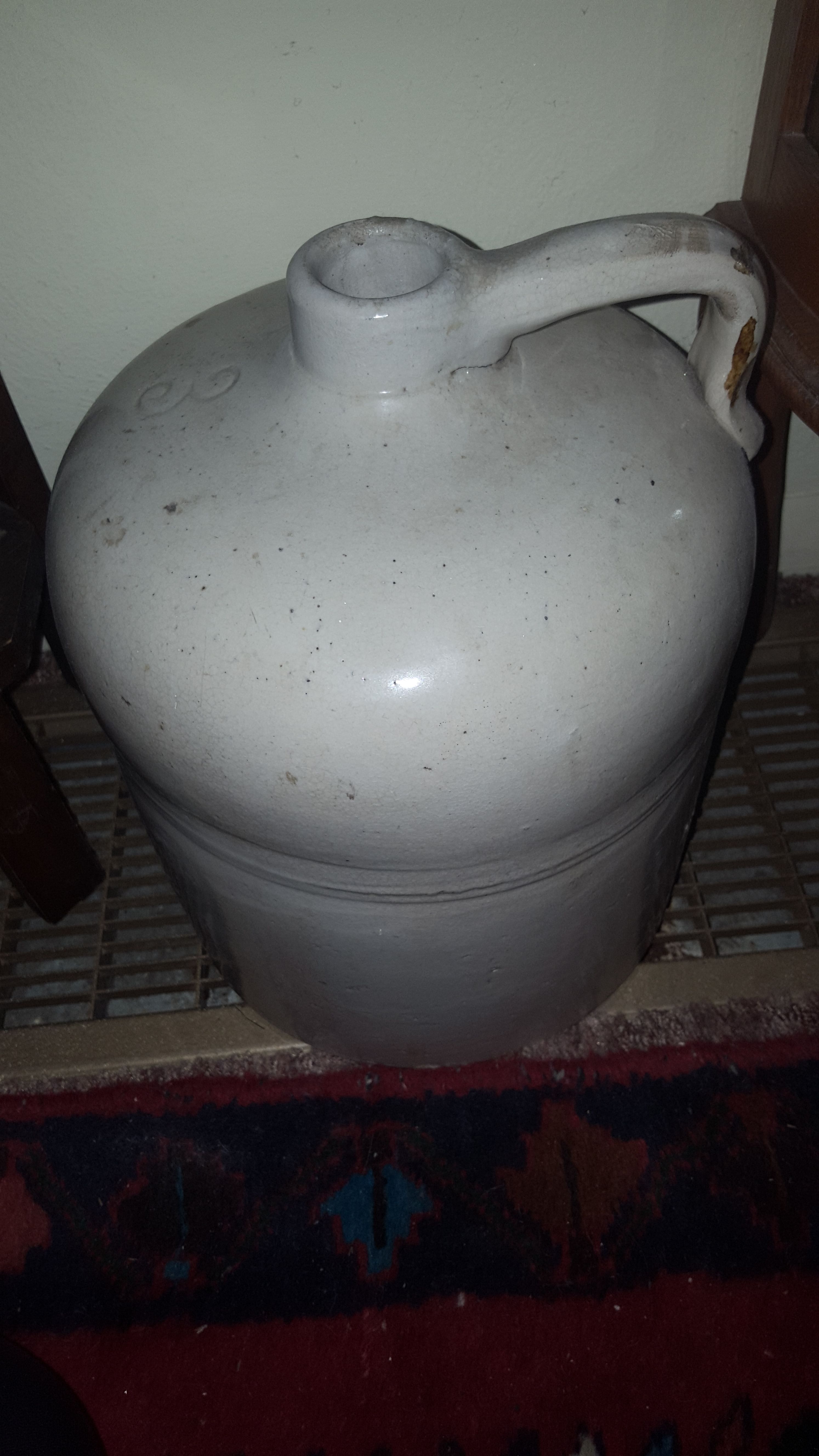 ANTIQUE crock jug 3 gal