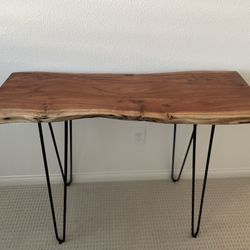 Wood And Iron Console Table
