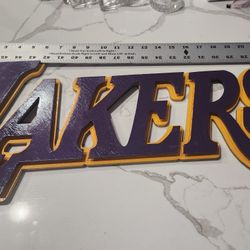 Custom Lakers Sign 12 X 24