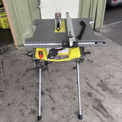 15 Amp 10 in. Compact Portable Corded Jobsite Table Saw with Folding Stand
