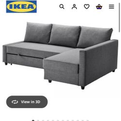 IKEA Sleeper Sectional Couch, 3 seat w/storage