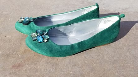 Mossimo Green Jeweled Flats size 9