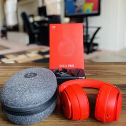 Beats by Dr. Dre Red Solo Pro Noise Canceling Headphones