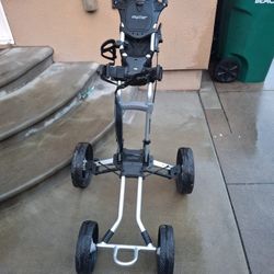 Golf Pull Cart Bag Boy Quad Like New 140$