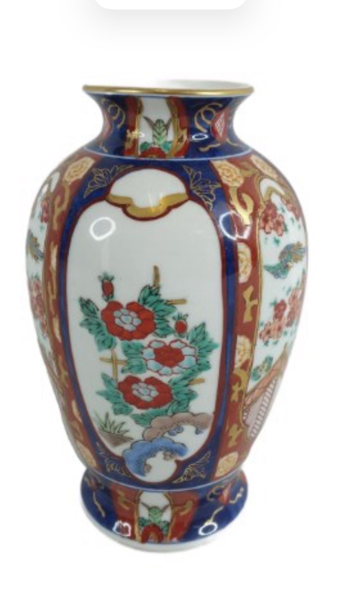 Japanese Gold Imari Hand Painted Porcelain Vase