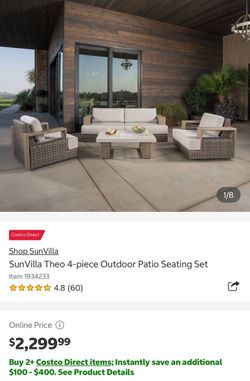 SunVilla Theo 4-Piece Patio Seating Set.