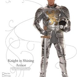 Underwraps Men’s Medieval Knight In Shining Armor Costume 