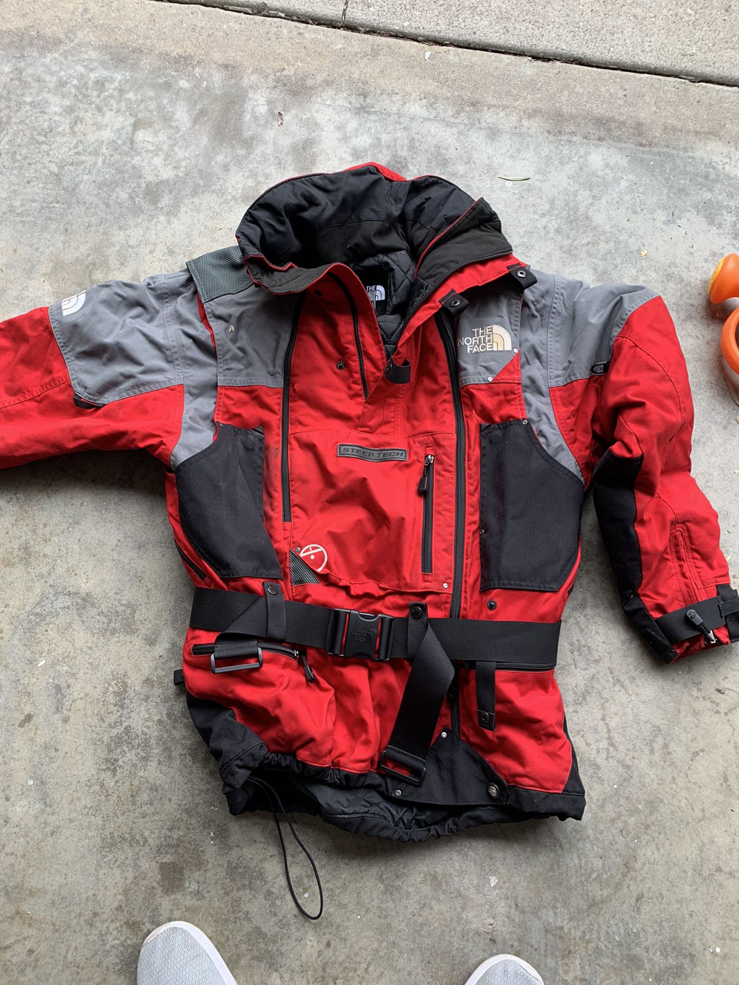 90s The North Face Steep Tech Scot Schmidt Red Grey Jacket for Sale in West  Covina, CA - OfferUp