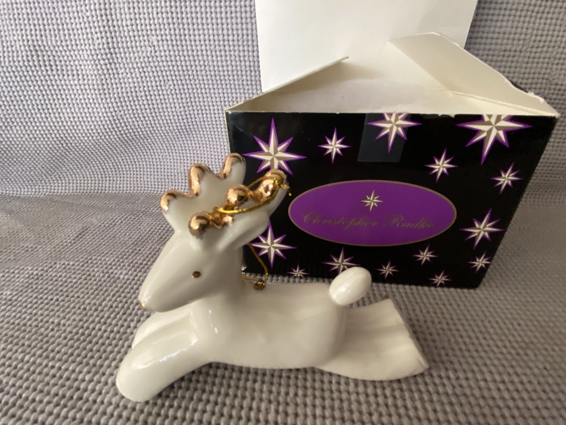 Christopher Radko Reindeer Ornament With Box
