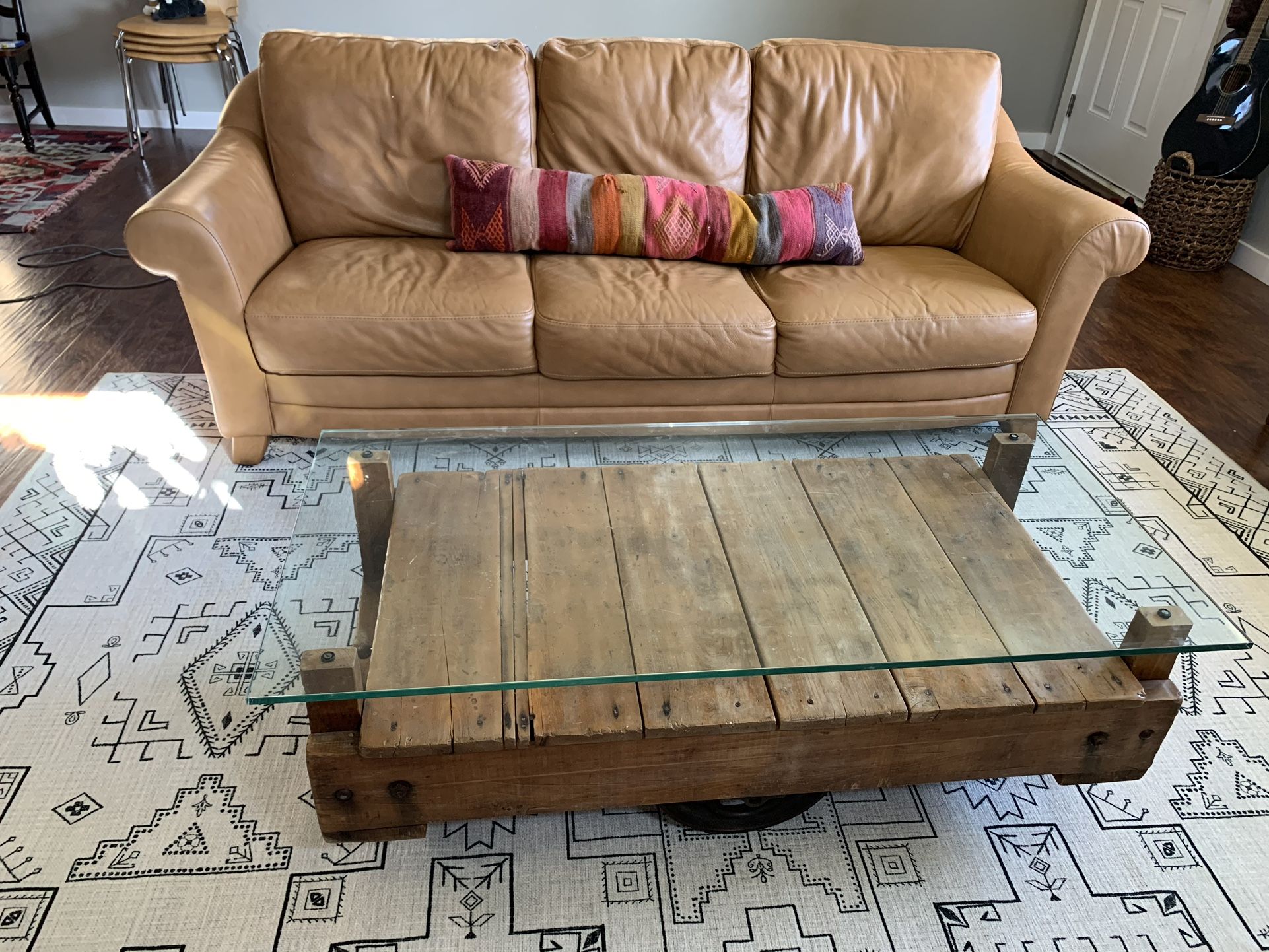 Custom Designed and Made Nutting Cart Coffee Table