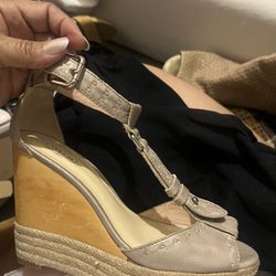 COACH Wedge Leather Sandler-Sz 8M