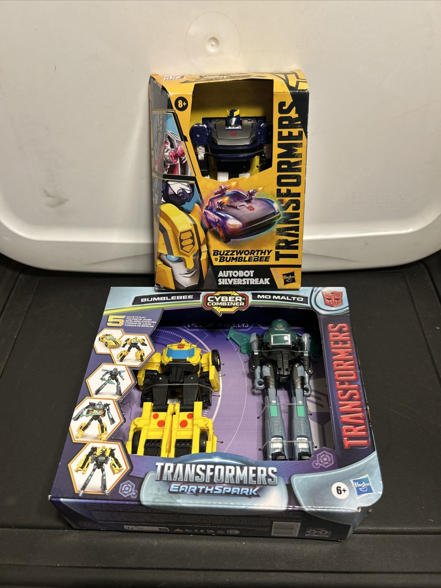 Transformers EarthSpark Bumblebee and Mo Malto Cyber-Combiner Action Figures NEW & Transformers Legacy Buzz worthy Bumblebee