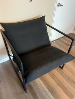 Black Metal Frame Accent Chair
