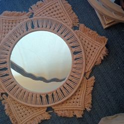 Macrame Wall Hanging Mirror 