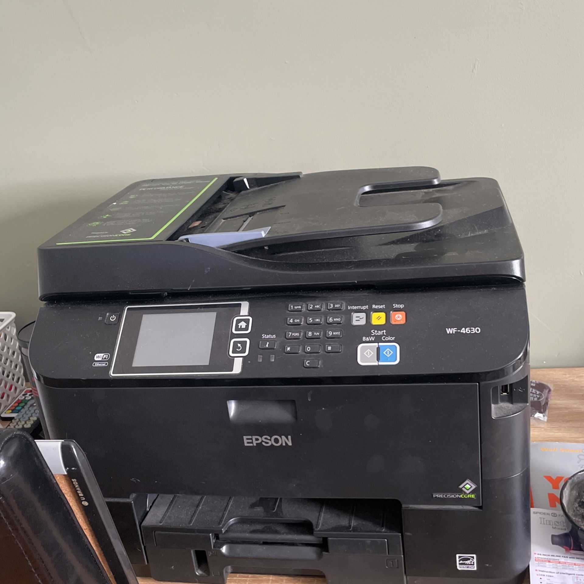 Epson Workforce Pro WF-4630 Wireless Color All-in-One Inkjet Printer with Scanner and Copier, Amazon Dash Replenishment Enabled