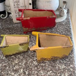 Set Wheelbarrow  Pot Ceramic /planteros De Cerámica 