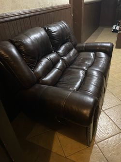Real Leather love seat couch