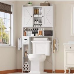 NEW White 32” Over-The-Toilet Storage Cabinet
