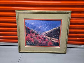 Framed Fall Mountain Landscape Photo Print