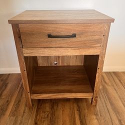 Wood Bedside Table