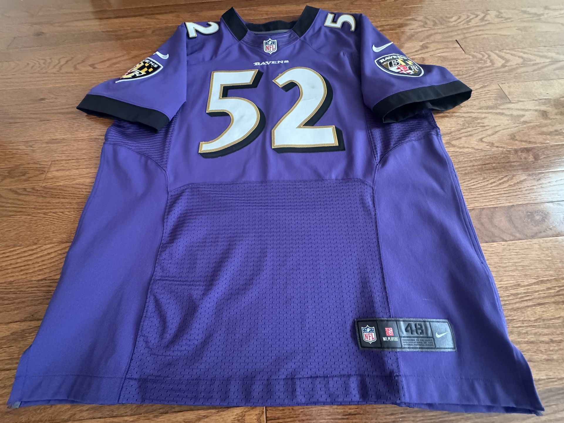 2013 Ray Lewis Baltimore Ravens Nike Elite Authentic Jersey Size Adult 48 XLarge