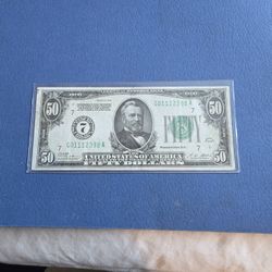 Collectible Coin &Currency Fifty Dollar Bill 
