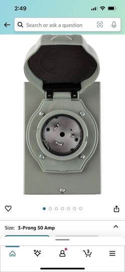 Power Inlet Box 50 Amp, 125V/250V (New)