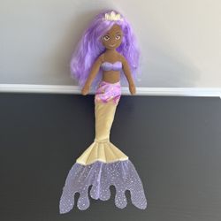 Aurora Sea Sprinkle Sparkles Blueberry Mermaid Stuffed Doll 18 Inch