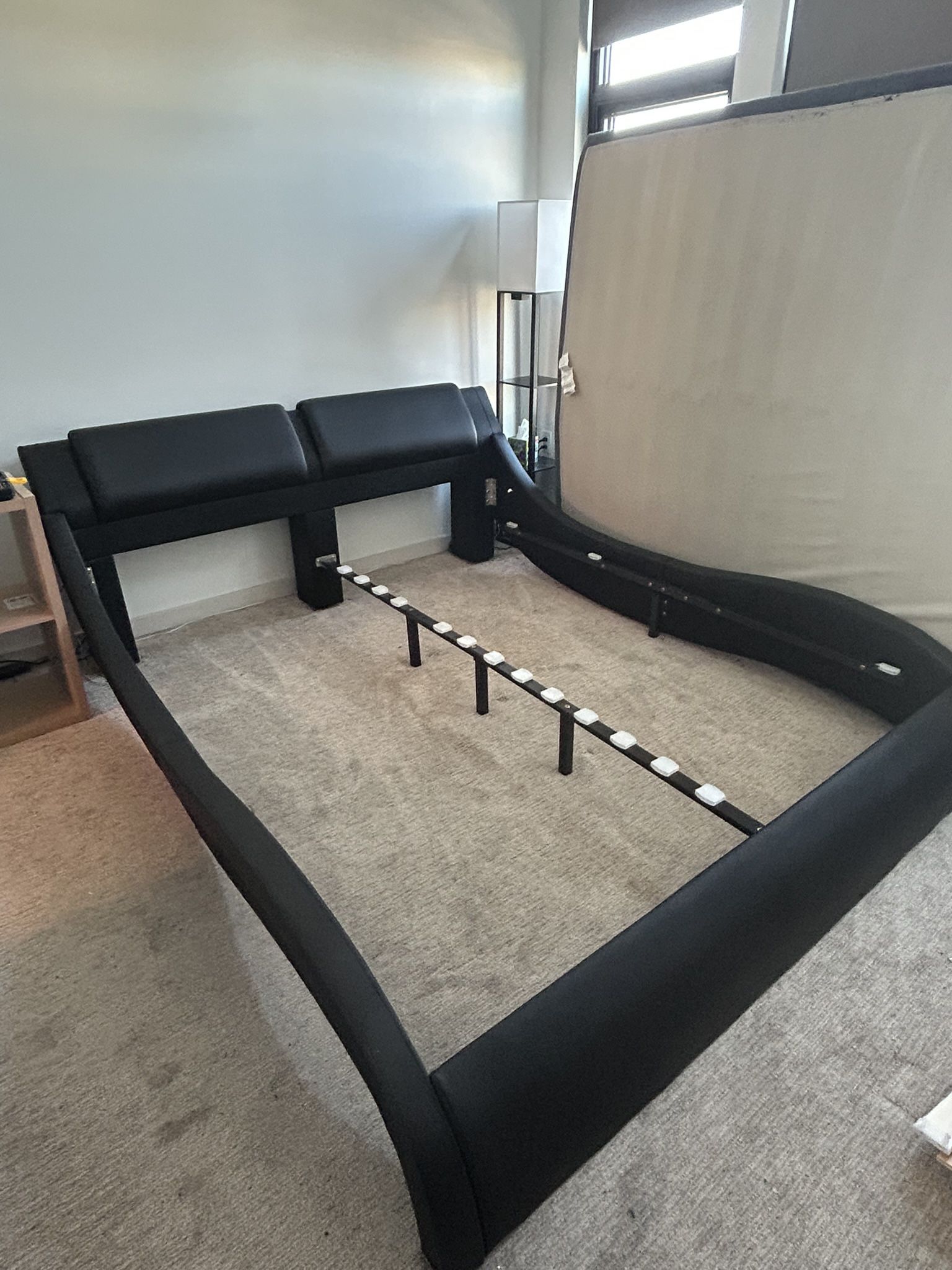 HUGE Leather California King Bed Frame Perfect Condition