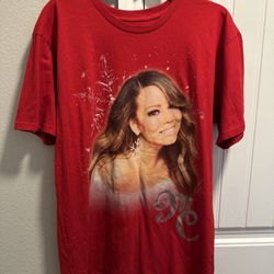 Mariah Carey Official Merry Christmas One All Tour Snowflake Tee - L