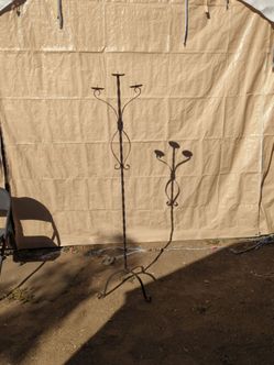 Tall wrought iron candleabra