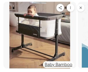 AMKE Baby Bassinet, Bedside Sleeper with Adjustable Height & Breathable Mesh, Portable Bassinet with Wheels, Easy Fold Design - Newborn Crib with Drop