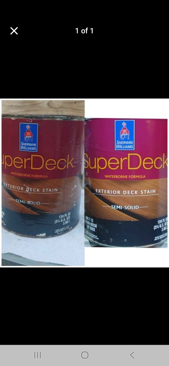 New Semi Solid Deck Stain - Superdeck - See Description