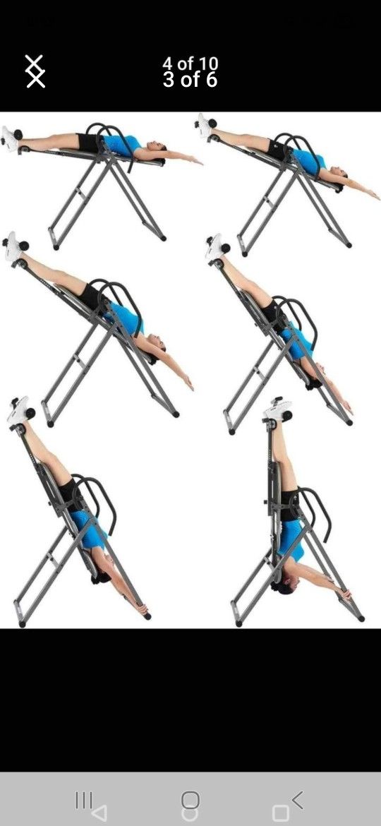 up side down back stretch table heat & massage bar 👍like new health fitness exercise gym wellness