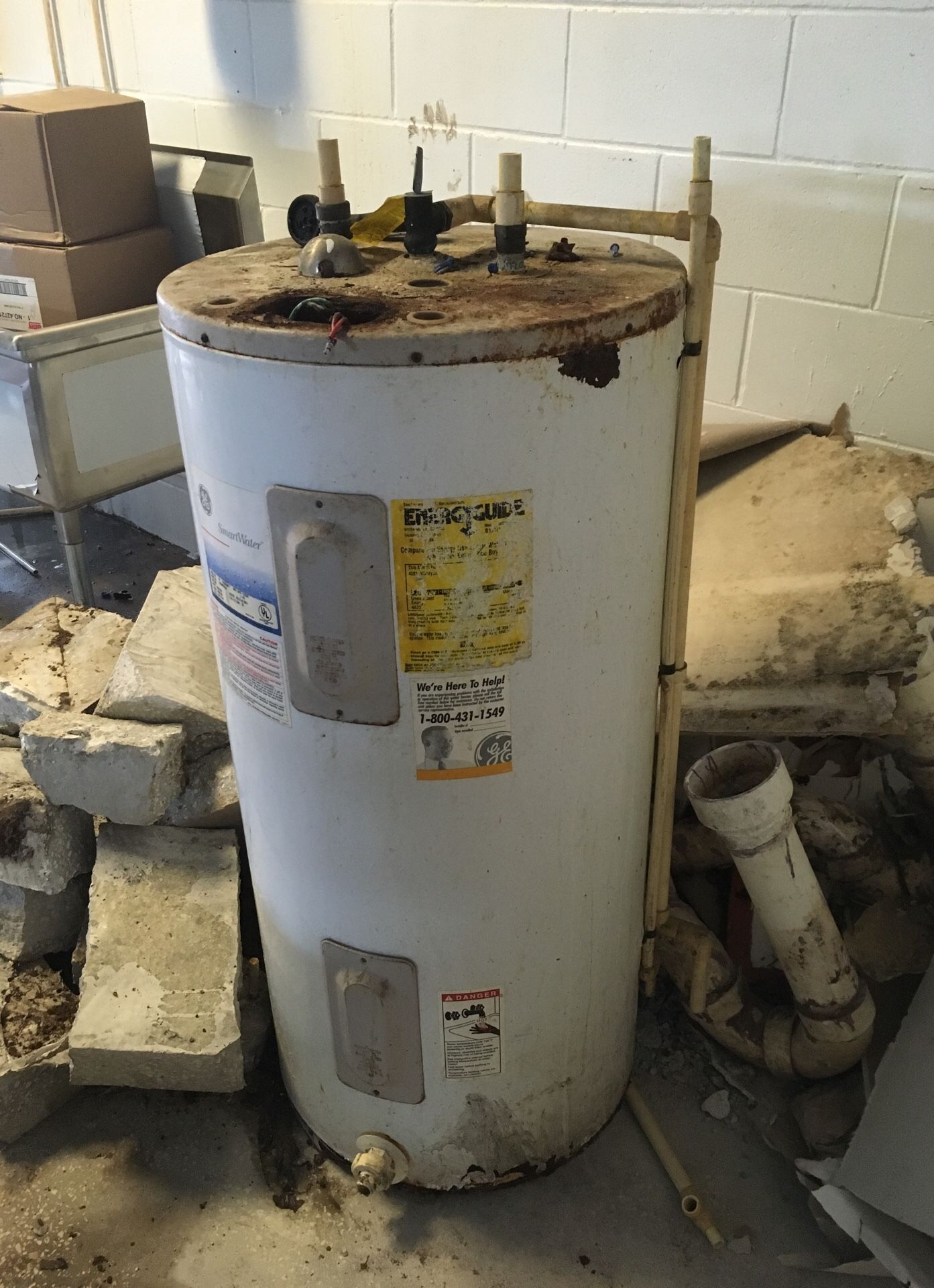 Water heater for scrap