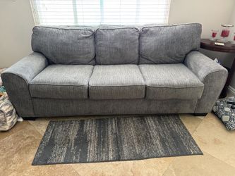 Gray Fabric 3-Seat Sofa