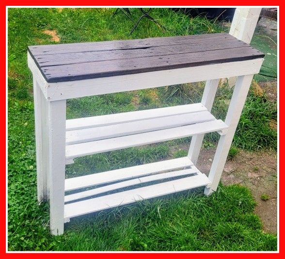 Sofa Table FARMHOUSE RUSTIC PRIMITIVE WOODEN CONSOLE TABLE POTTING TABLE ENTRYWAY TABLE