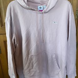Adidas Women’s Hoodie Sweatshirt Sweater Size L — Embroidered Adidas Slide On Front