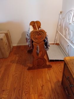 Solid Oak Large Comforter Rack