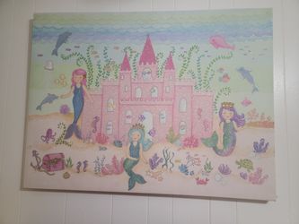 Mermaid glitter picture canvas
